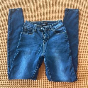 High waisted skinny jeans